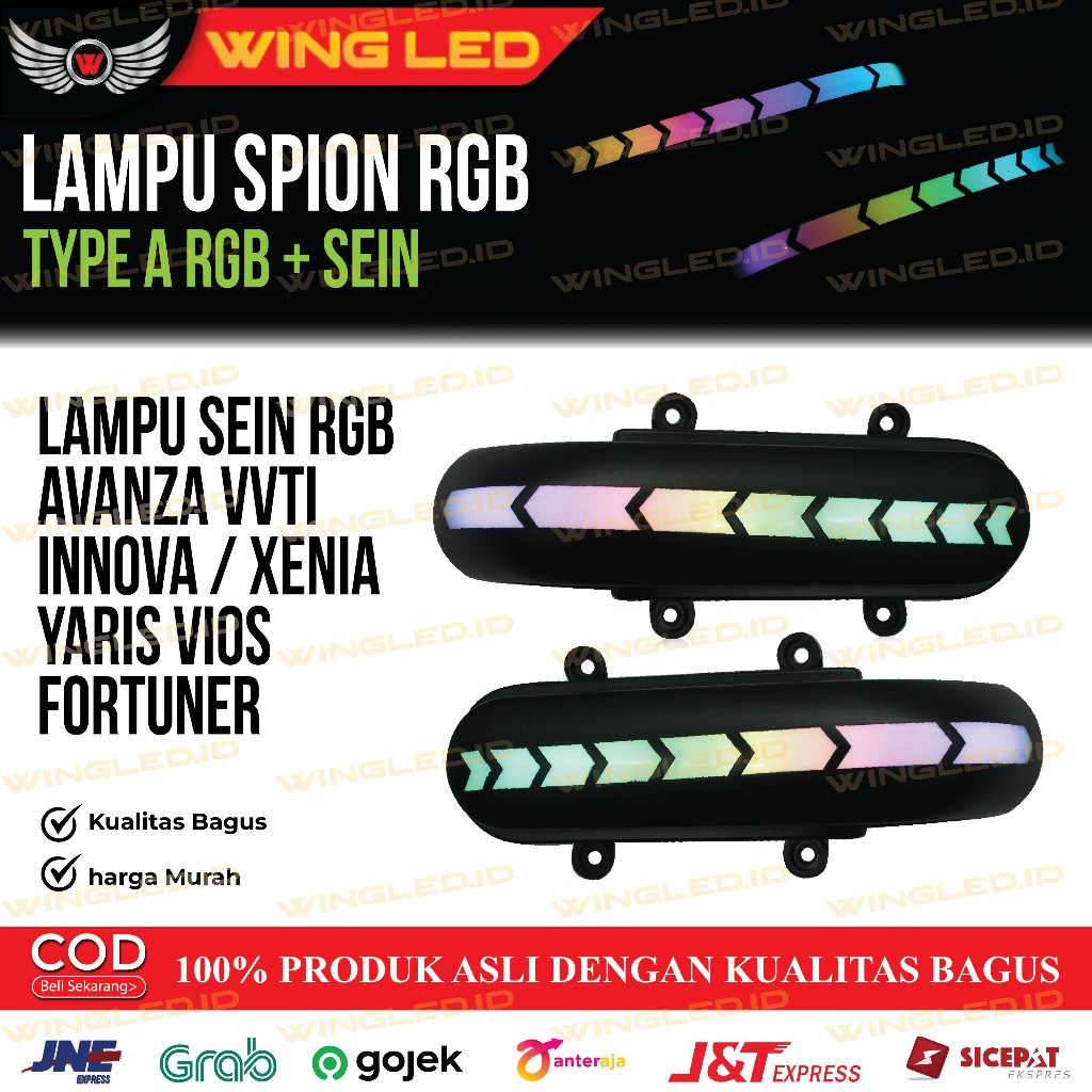 LAMPU SPION MOBIL AVANZA VVTI 2005-2011/INNOVA 2005-2011 MODEL RUNNING RGB