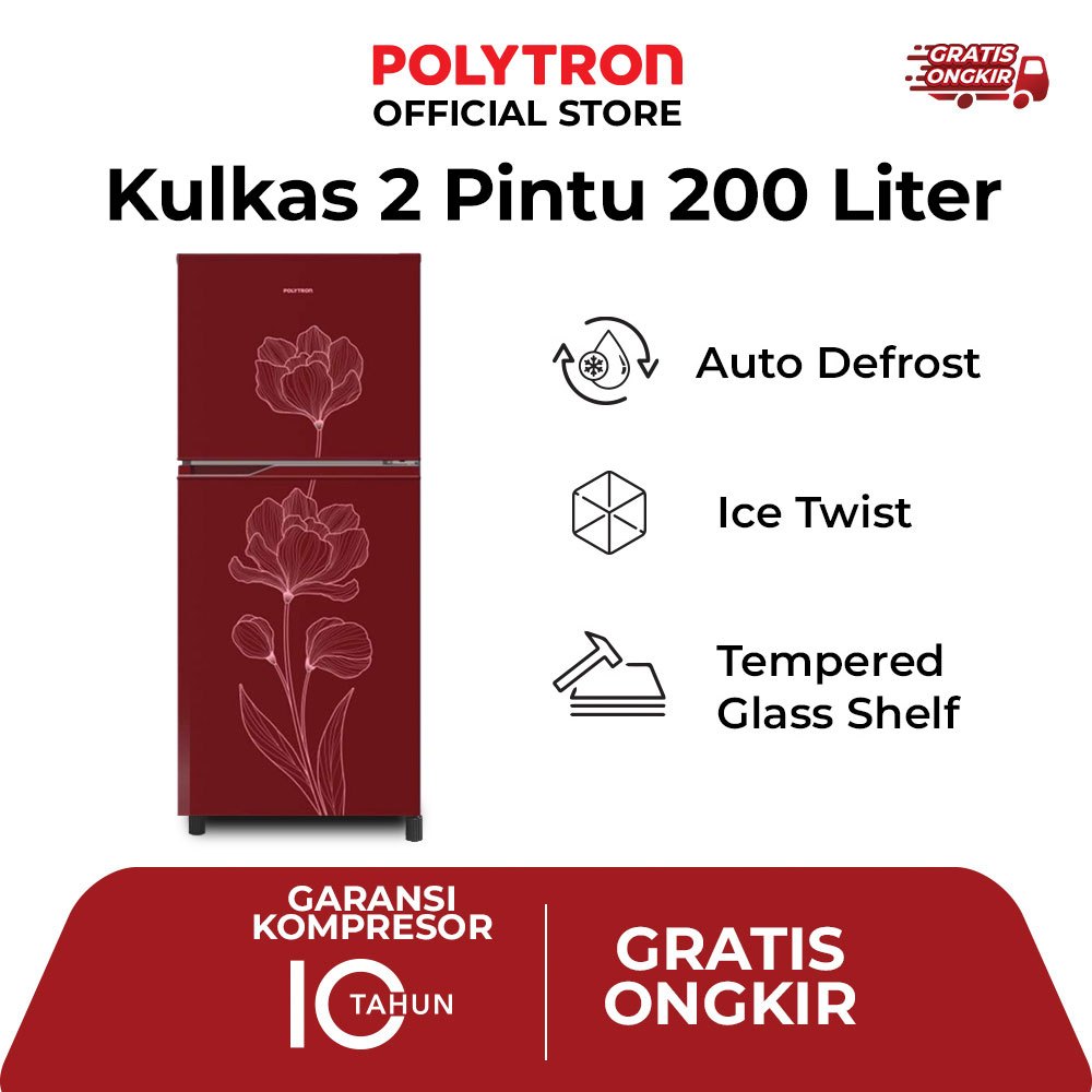 POLYTRON Kulkas 2 Pintu - PRB 200