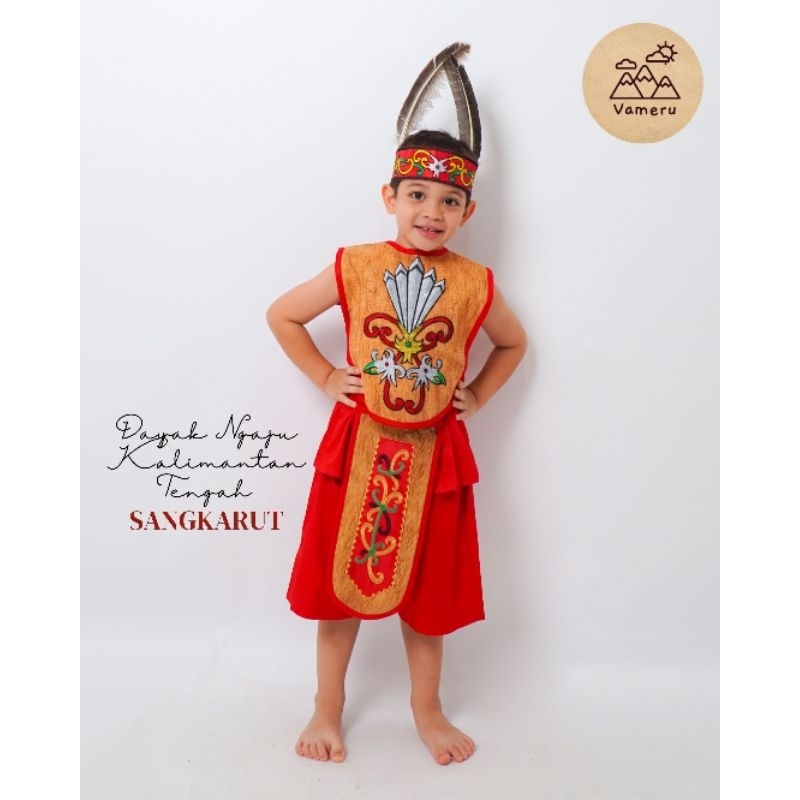 VAMERU - BAJU ADAT ANAK LAKI LAKI DAYAK NGAJU KALIMANTAN TENGAH