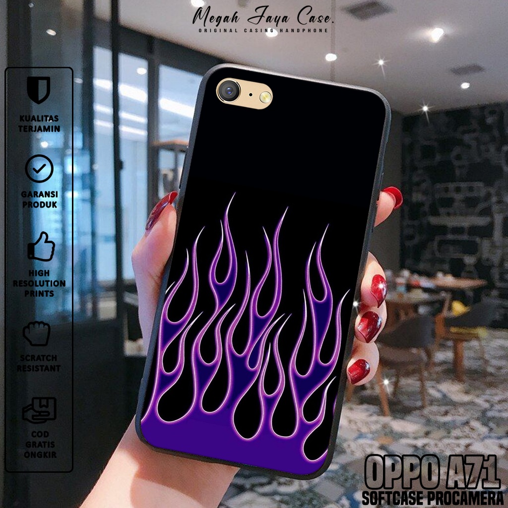 Case Hp OPPO A71 - Softcase OPPO A71 Motif FIRE - Casing OPPO A71 - Silikon Hp OPPO A71 - Kesing Hp 