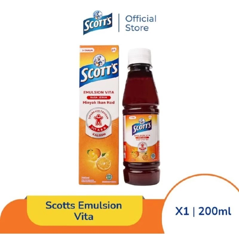 SCOTT EMULSION VITA ORANGE & ORIGINAL 200ML