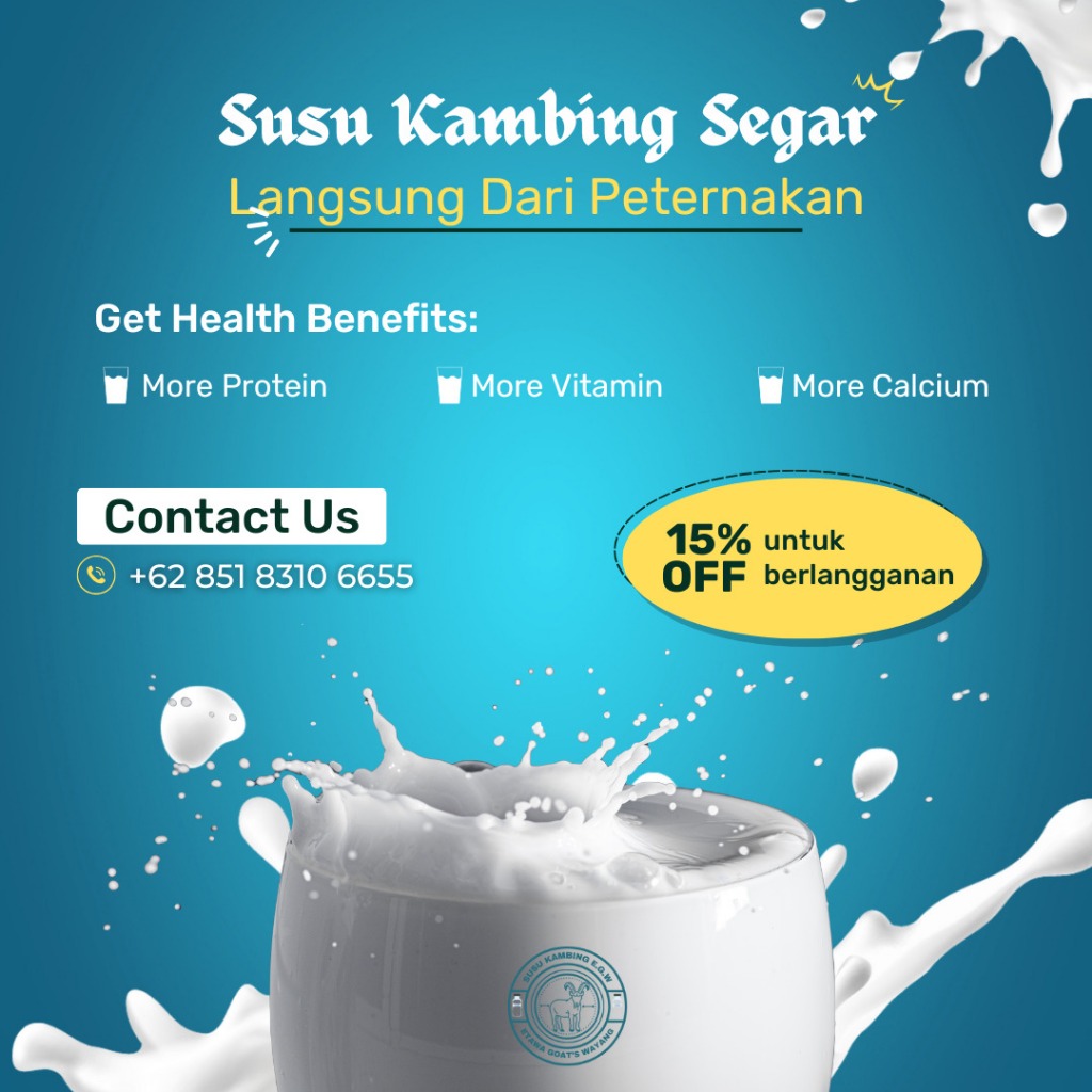 

[PREMIUM] Susu Kambing Etawa Murni 500ml Segar Beku - Fresh Frozen Goat Milk - Tanpa Bau Prengus ASLI