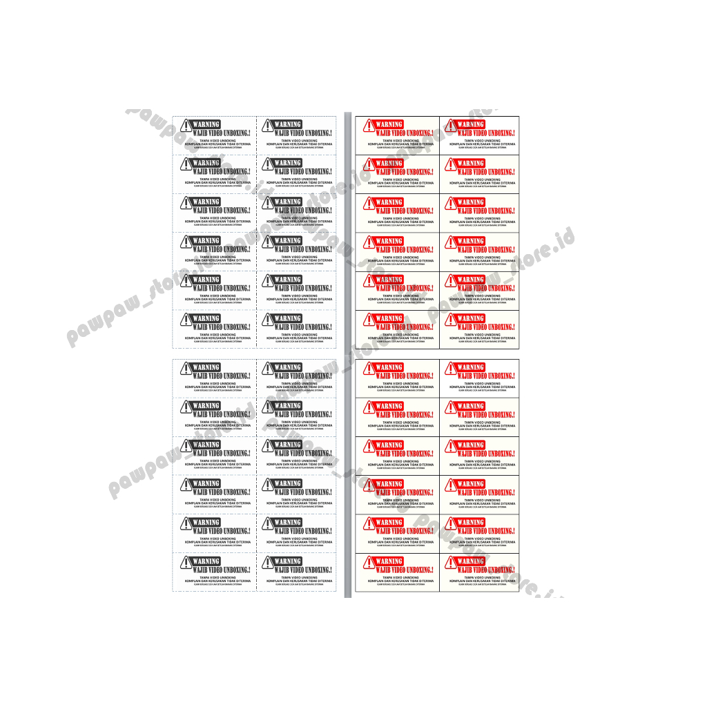 

Label Stiker Unboxing Kertas Polymer Kualitas Terbaik - 50mm x 25mm isi 180 pcs