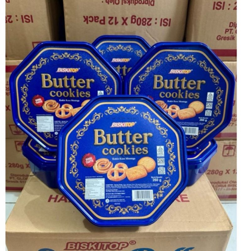 

[ DUS ISI 6 ] BUTTER COOKIES BISKITOP 260gr 1 Karton