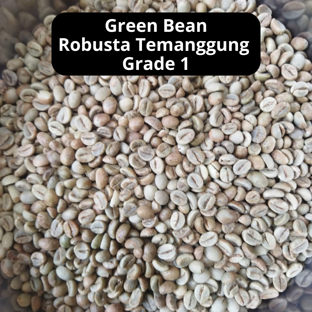 

Green Bean Kopi Robusta Temanggung Grade 1 Premium Biji Mentah 1KG