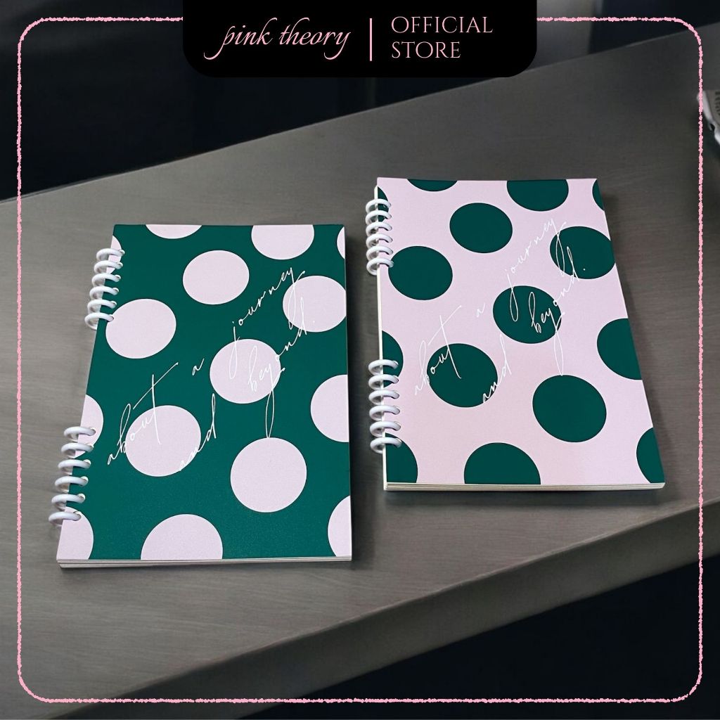 

[1 SET] Notebook Aesthetic Pink Polkadot Notebook Buku Tulis Aesthetic Emerald Personalized Journal Undated Diary Agenda - PJ-SET 4