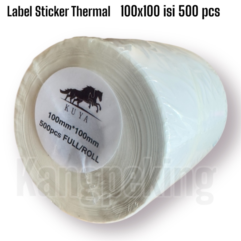

LABEL THERMAL 100X100 ISI 500 PCS HARGA MURAH STICKER RESI
