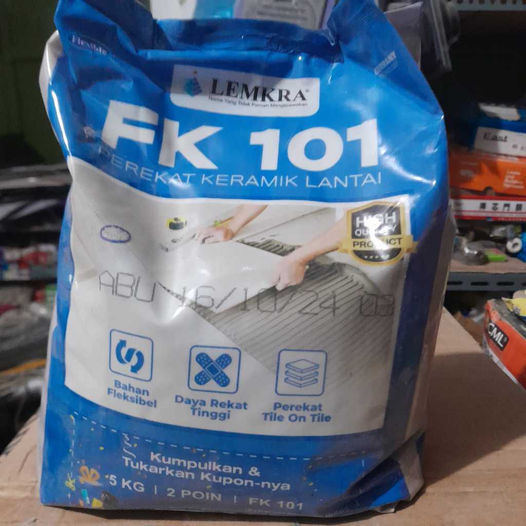 Perekat Keramik Lantai Lemkra FK 101 5 Kg