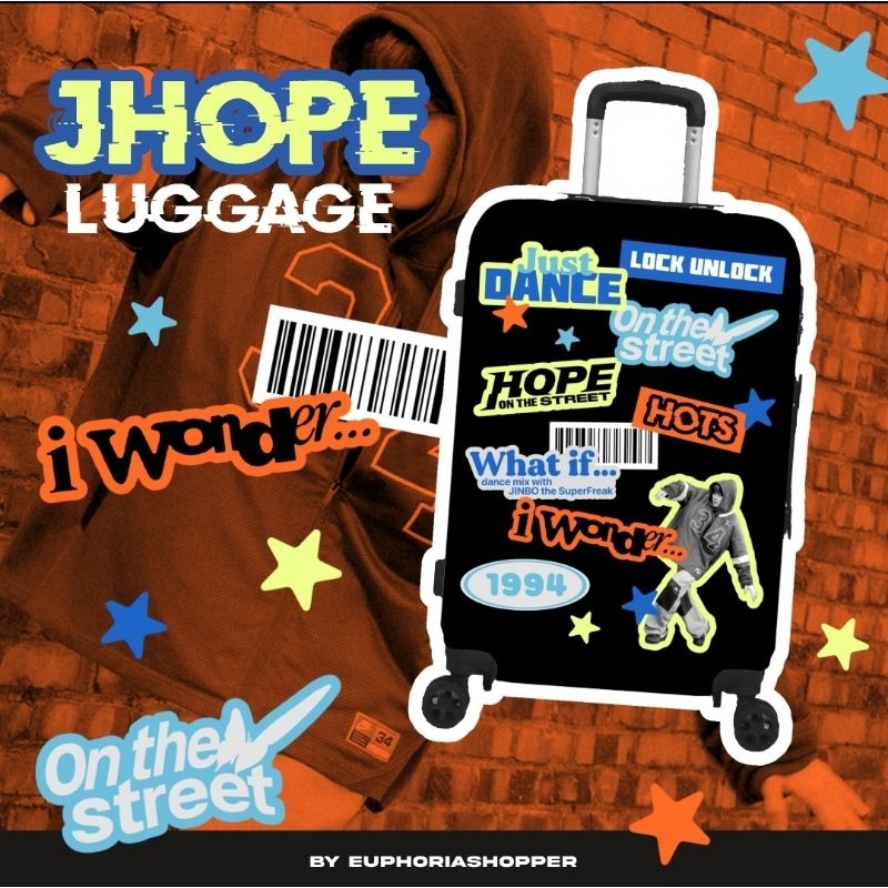 koper luggage jhope bts by euphoriashopper