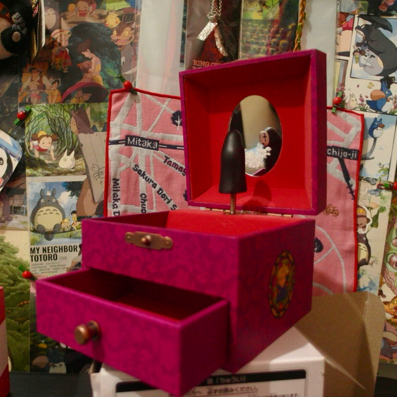 [BOOKED] RARE kaonashi spirited away music box storage no face original studio ghibli nibariki musik