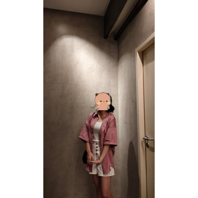 Kemeja outer wanita korean style oversize
