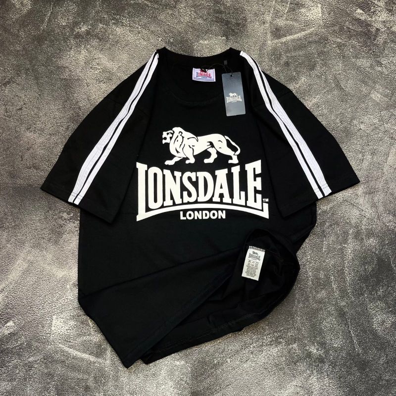 Ts Lonsdale London Ringer Tee Full Tag Label Kaos Lonsdale Lion Catton 24s