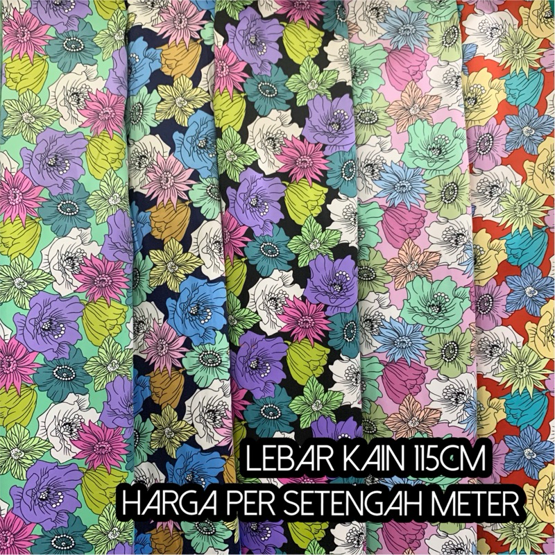 Kain Maxmara Motif Bunga Bunga