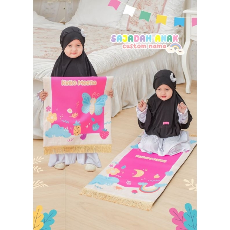 SAJADAH CUSTOM ANAK SAJADAH ANAK SAJADAH KARAKTER ANAK SAJADAH CUSTOM NAMA ANAK SOUVENIR SAJADAH