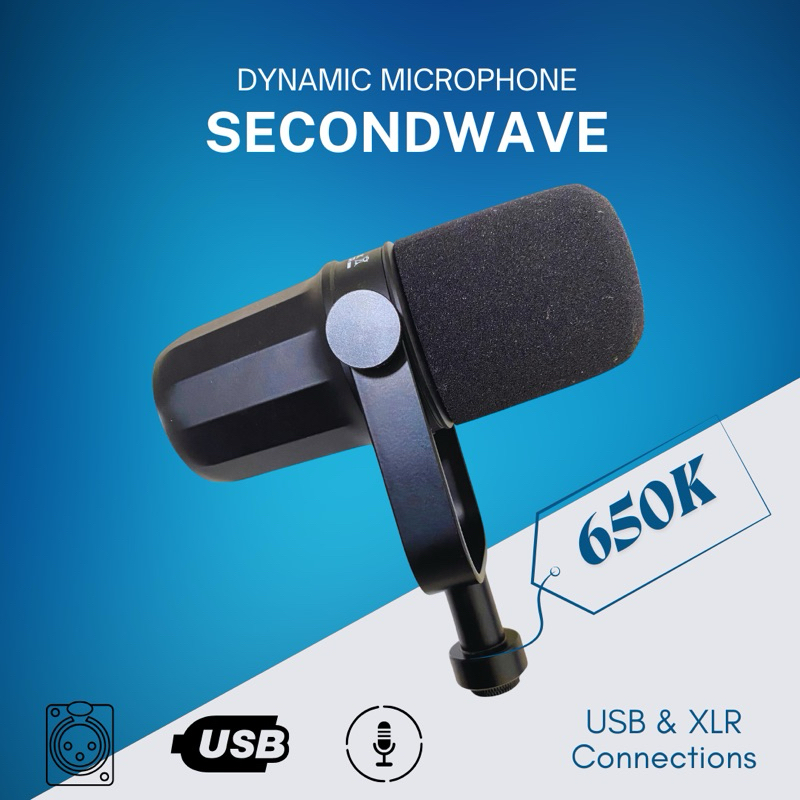Mic Dynamic Cardioid Secondwave USB + XLR