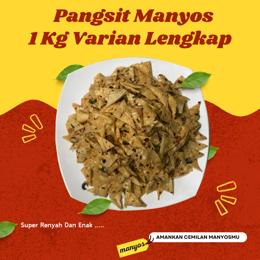 

Cemilan Pangsit Super Renyah 1 Kg Varian Lengkap Manyos
