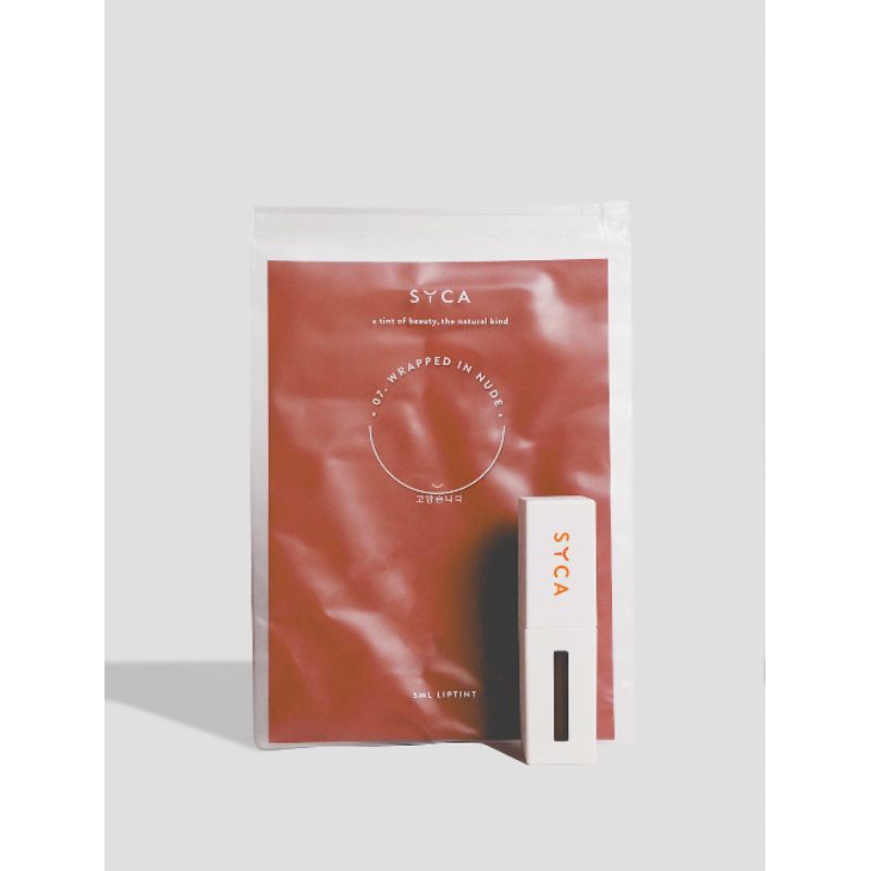 SYCA Lip Tint 01 Red Rose / 02 Tangerine Orange / 03 Velvet Pink / 04 Caramel Beige / 05 Wine Berry 