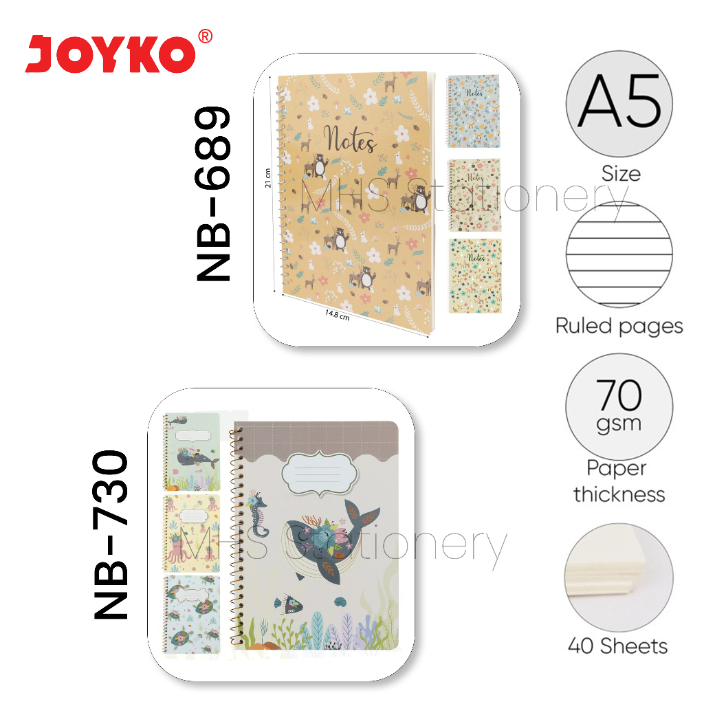 

Notebook Diary Agenda Buku Catatan Bergaris Ruled Joyko NB-689 NB-730 Ocean