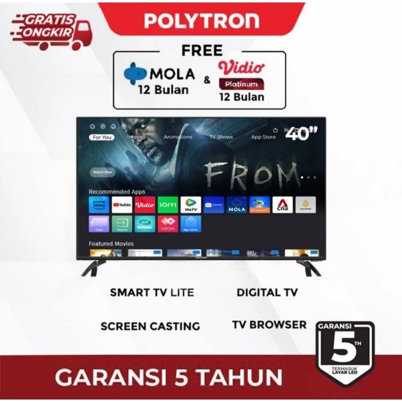 TV LED POLYTRON SMART DIGITAL 40" PLD 40CV8969