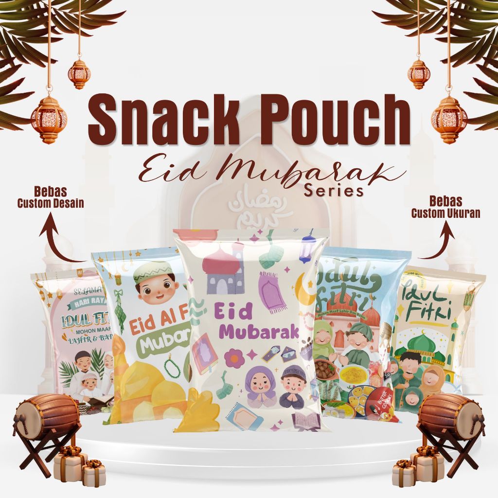 

GOODIE BAG CUSTOM EID MUBARAK / Kantong Snack IDUL FITRI Karakter / Bungkus Snack Jumbo / Plastik Snack Karakter / Goodie Bag /Souvenir Bingkisan Idul Fitri/ Hampers Eid Mubarak