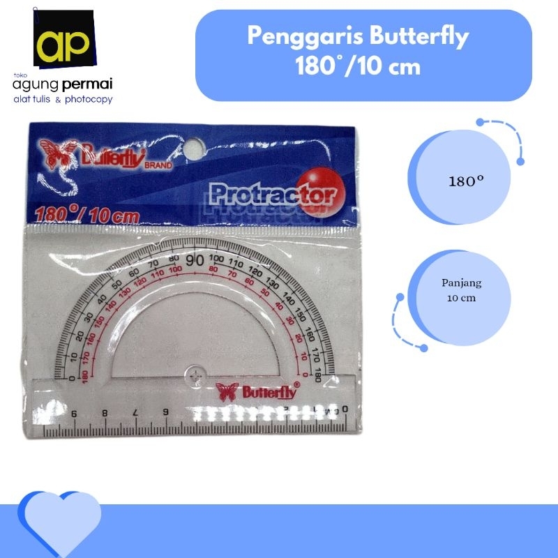 

Penggaris Busur Butterfly 180°