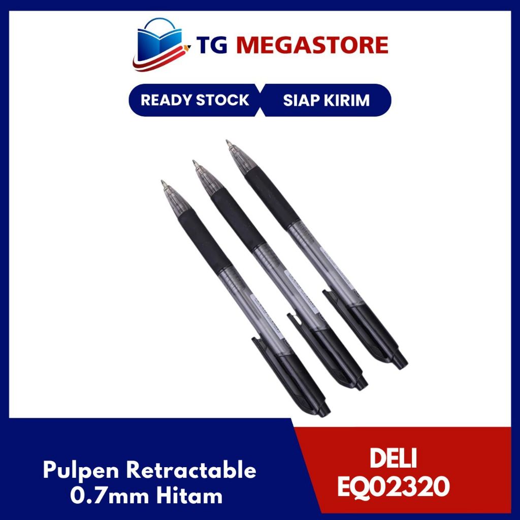 

Pulpen Retractable Deli Xtream 0.7mm Hitam - EQ02320