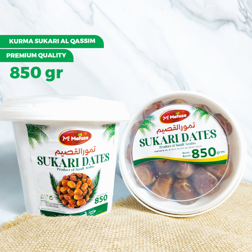 

Kurma Sukari Al Qassim Mafaaza Ember 850gr - Kurma Manis Lembut, Fresh & Premium