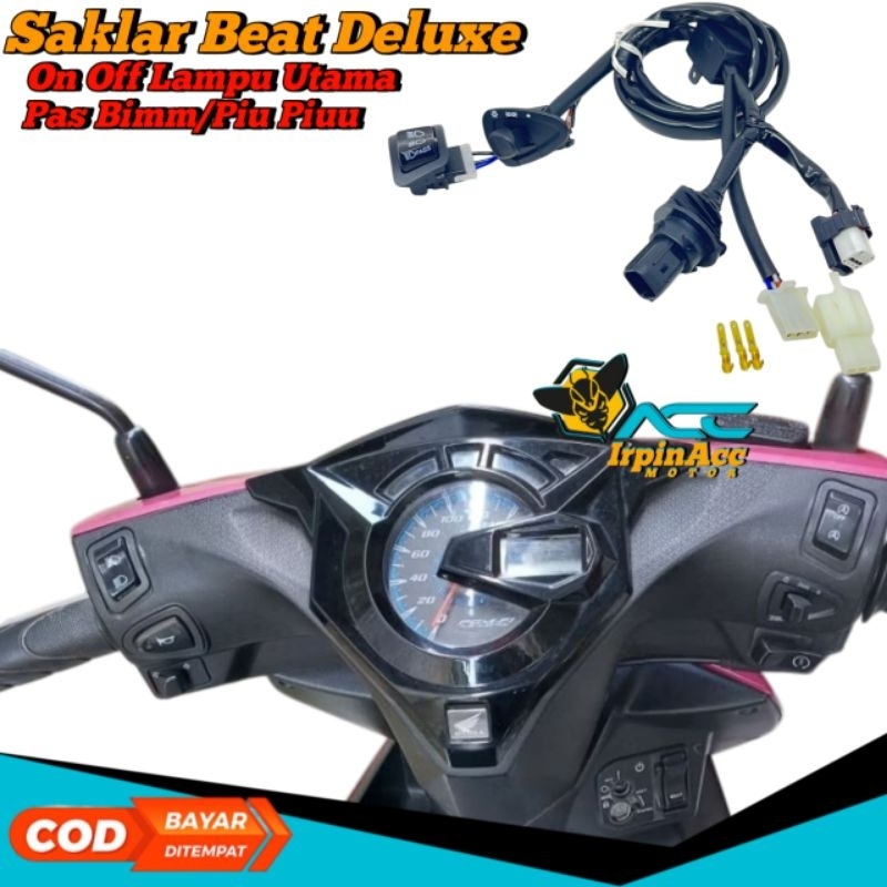Saklar Lampu Utama Beat Deluxe Beat Street On Off Lampu Utama Plus Pas Bim  Beat 2020 2021 2022 2023