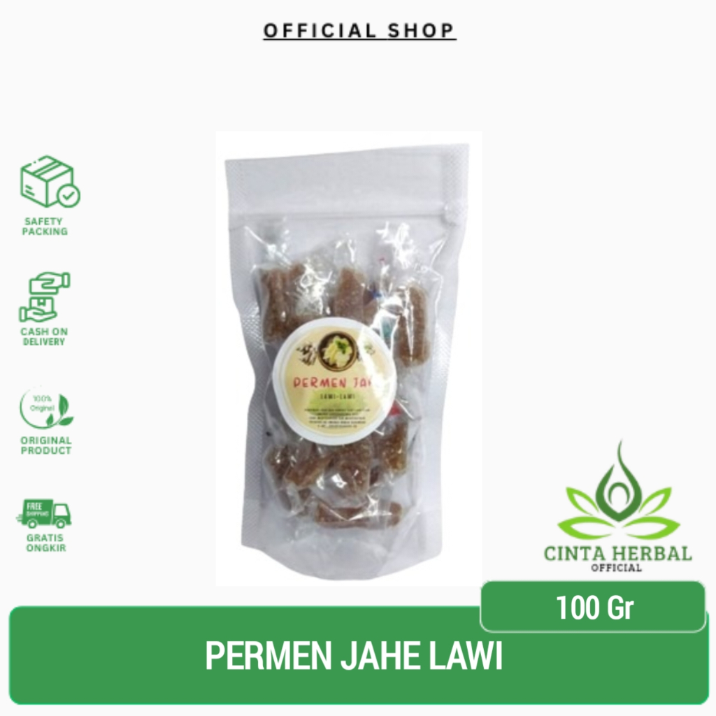 

Permen Jahe Lawi Lawi | Permen Jahe Rumput Laut - 100gr