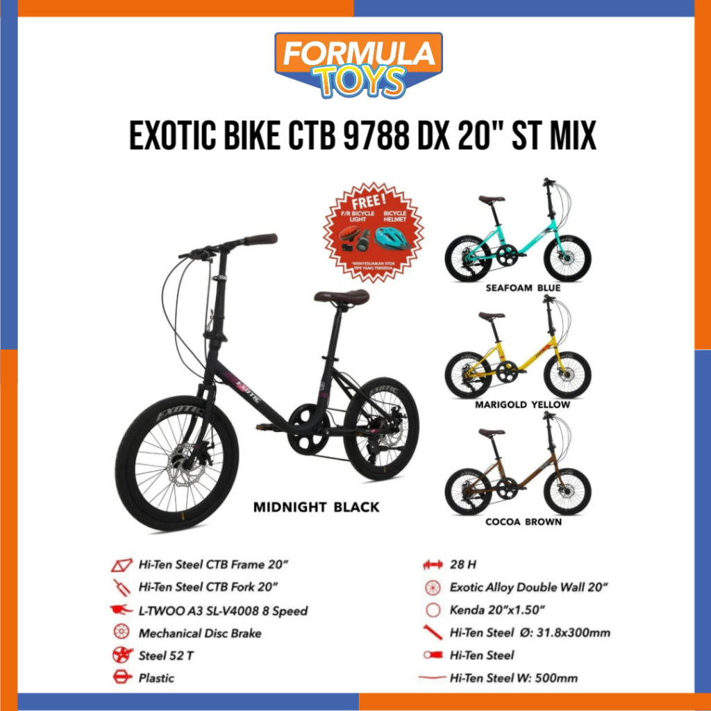 SEPEDA MINION EXOTIC BIKE CTB 9788 DX 20" ST MIX