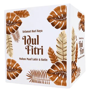 

( 5 Pcs ) Box Parcel Bingkisan Sembako Idul Fitri Kardus Hampers Hantaran Souvenir Lebaran Tema Monstera Ukuran 35x25x33 cm