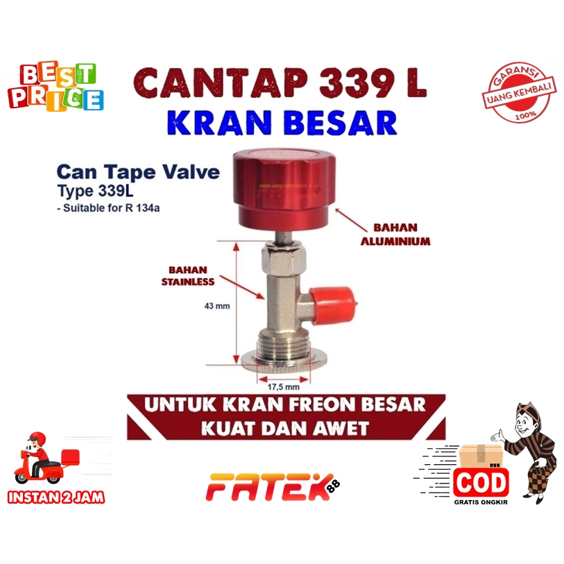 CANTAP KRAN REFRIGANT FREON KALENG CH-339L BESAR | KRAN REFRIGANT | KRAN KLEA R134, R22, R600, R11 d