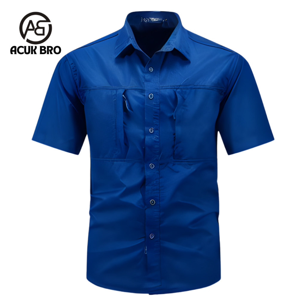 Kemeja Tactical Biru / Kemeja Pendek Tactical / Kemeja Pria / Kemeja Pria Tactical / Kemeja Pendek P