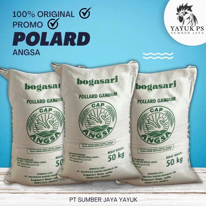 

POLAR POLLARD GANDUM CAP ANGSA repack 1kg 103 Sold