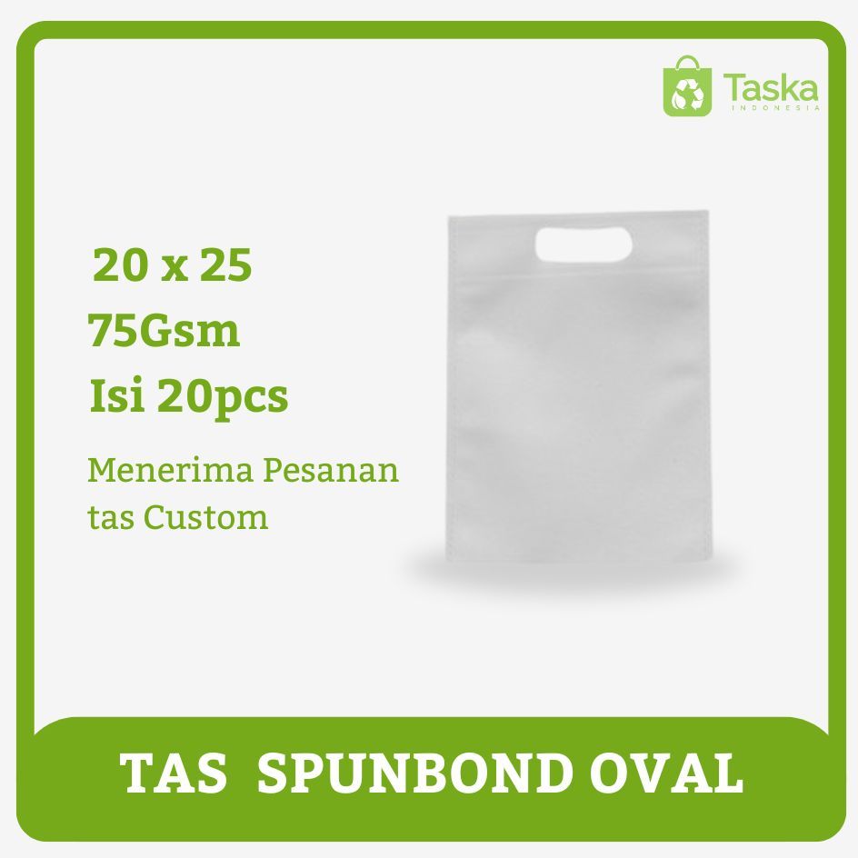 

Tas Press Spunbond Oval 20x25 (warna putih)