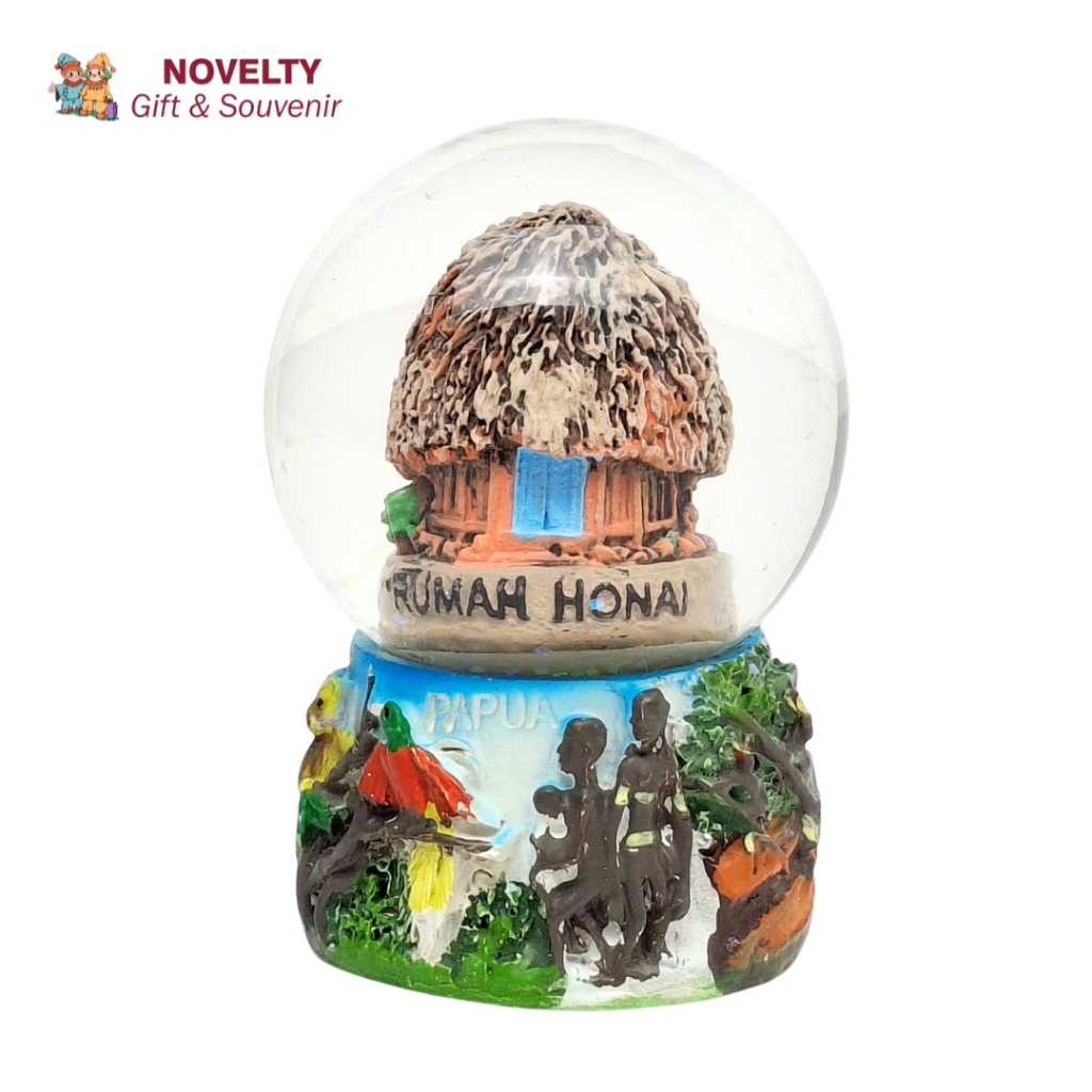 Souvenir snow globe bola air Papua oleh-oleh dari Negara  Indonesia