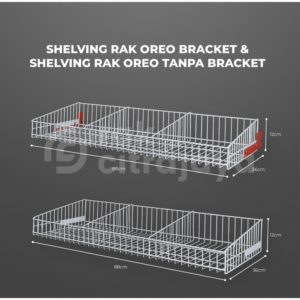 OREO | EKSTRA RAK TAMBAHAN KERANJANG SHELVING BESI GONDOLA TOKO DISPLAY