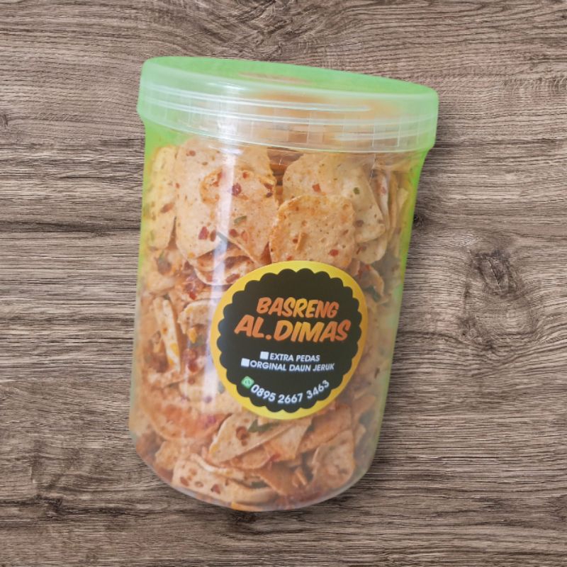 

basreng daun jeruk toples berat 300grm basreng pedas gurih renyah