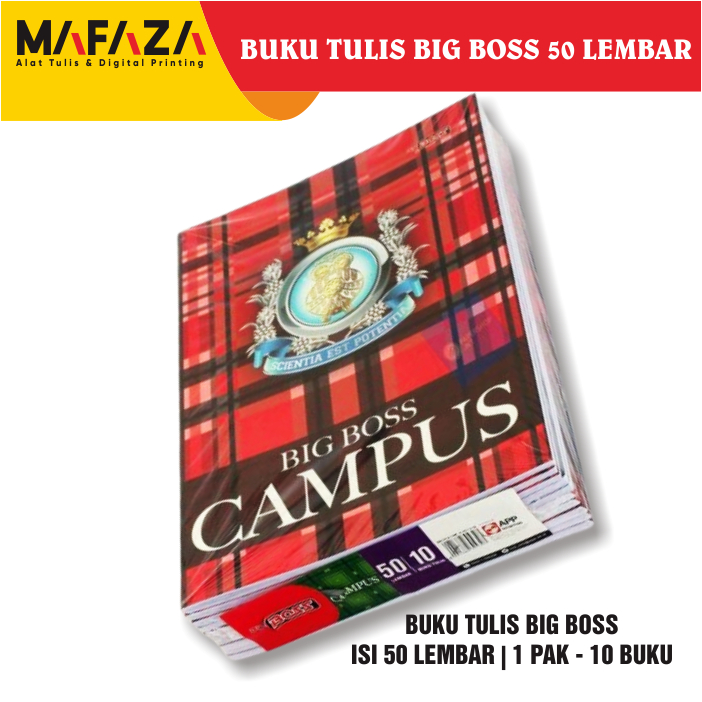 

[1 Pak] Buku Tulis Big Boss 50 lembar harga per pack isi 10 buku