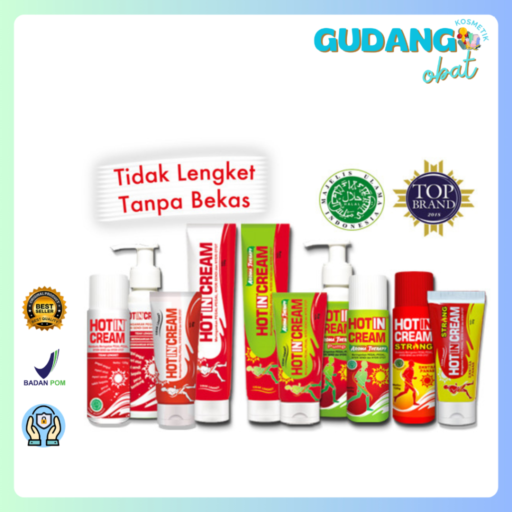 Hot In Cream Original, Strong, Aromatherapy, Hot In DCL, Hot In Koyo - Pegal, Nyeri Otot
