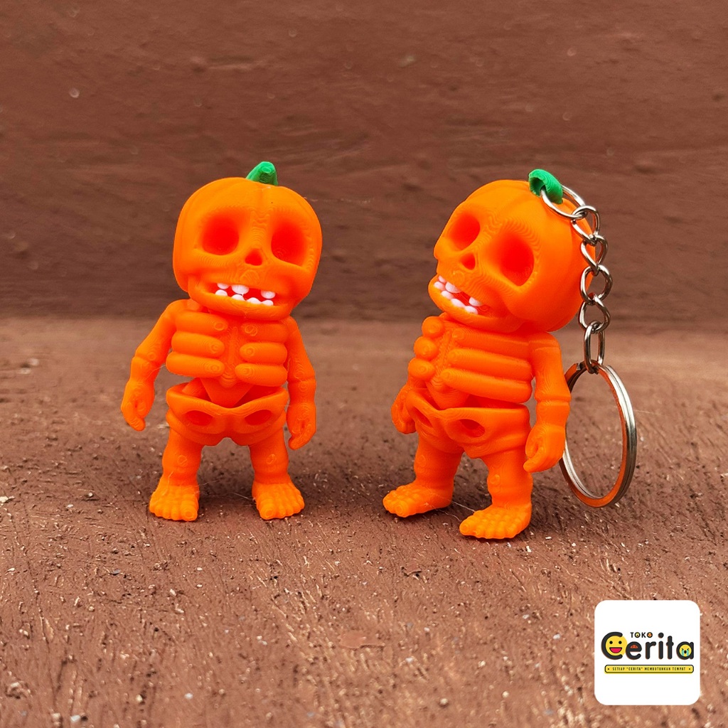 Gantungan Kunci dan Tas Fidget Toy Tengkorak - Mainan Anti Stres Unik untuk Semua Usia