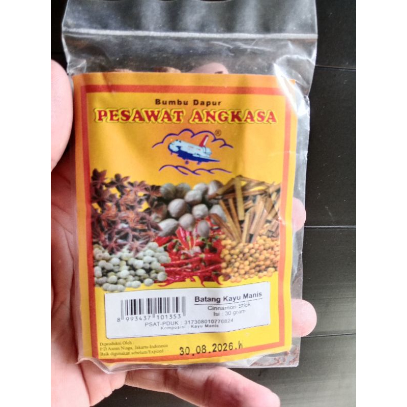 

Batang Kayu Manis (Cinnamon Stik) Kemasan 30 Gram