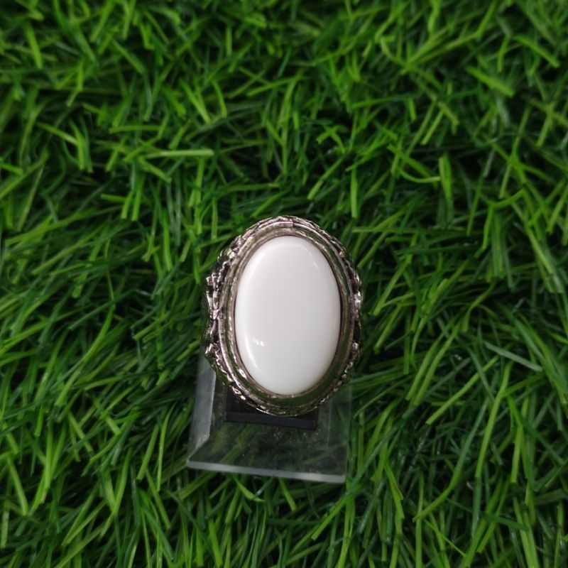 cincin batu akik Yaman abyad