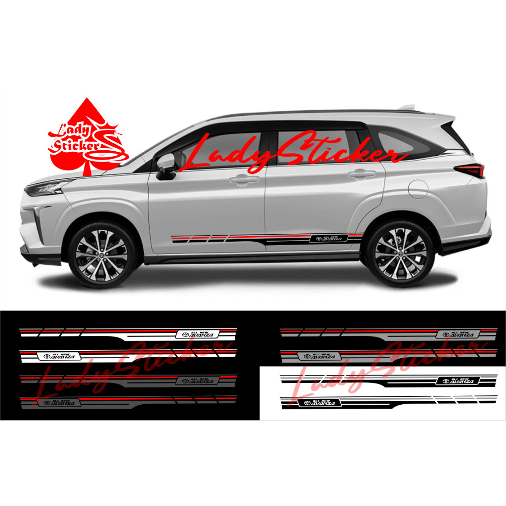 Sticker stiker mobil all new avanza cutting sticker mobil toyota all new avanza