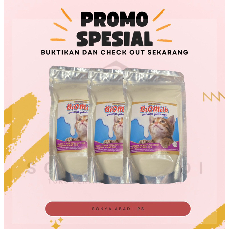 

BIO MILK susu kucing , promo spesial kemasan 100gr