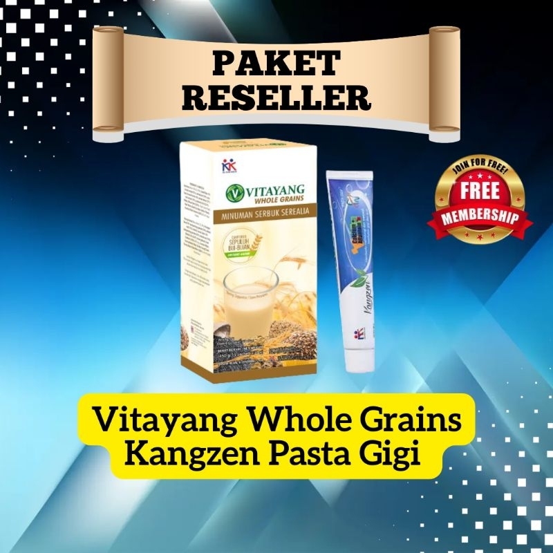 

Paket Reseller Vitayang Whole Grains & Kangzen Pasta Gigi Original KK Indonesia