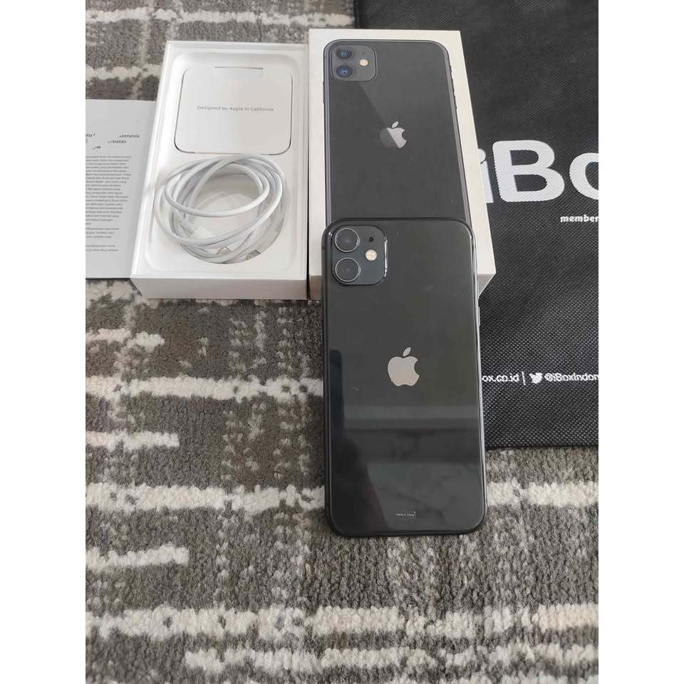 iphone 11 128GB ibox Black Mulus Fulset Original Garansi