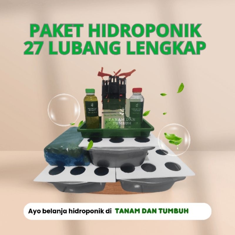 Paket Hidroponik Lengkap 27 Lubang Tanam Termurah