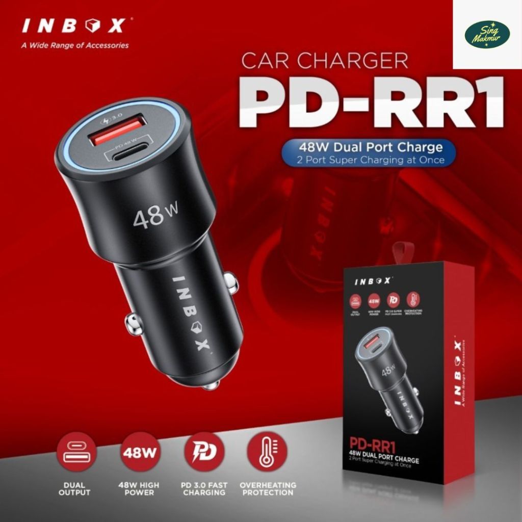 Adapter Charger Mobil INBOX PD-RR1 48W PD