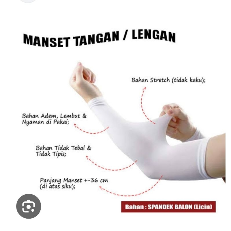 manset tangan/daker tangan(warna putih)